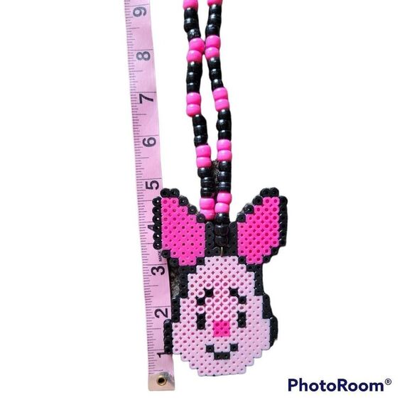 Piglet Perler Kandi Necklace - Picture 5 of 5